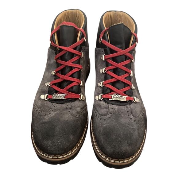 Ammann Murten Boots In Brushed Grey Suede and Black Leather Size 45 EU - Picture 3 of 14